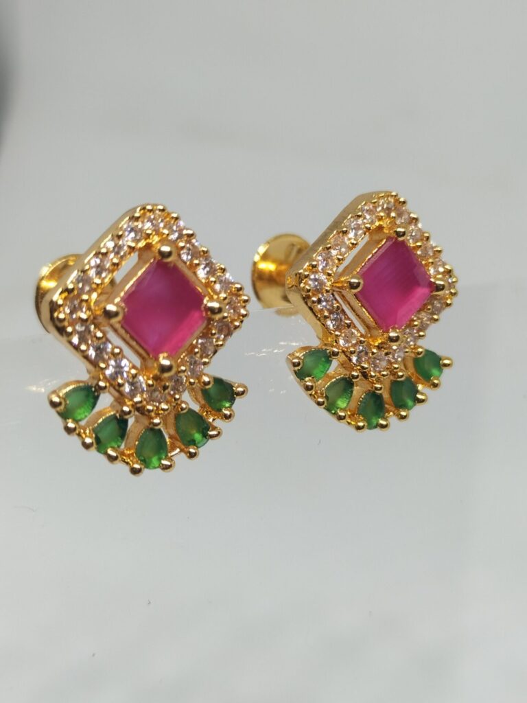 AD studded earing